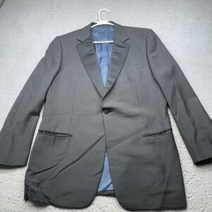 Gucci Tuxedo Blazer Jacket Men 42 Black Wool Mohair Peak Lapel One Button Formal
